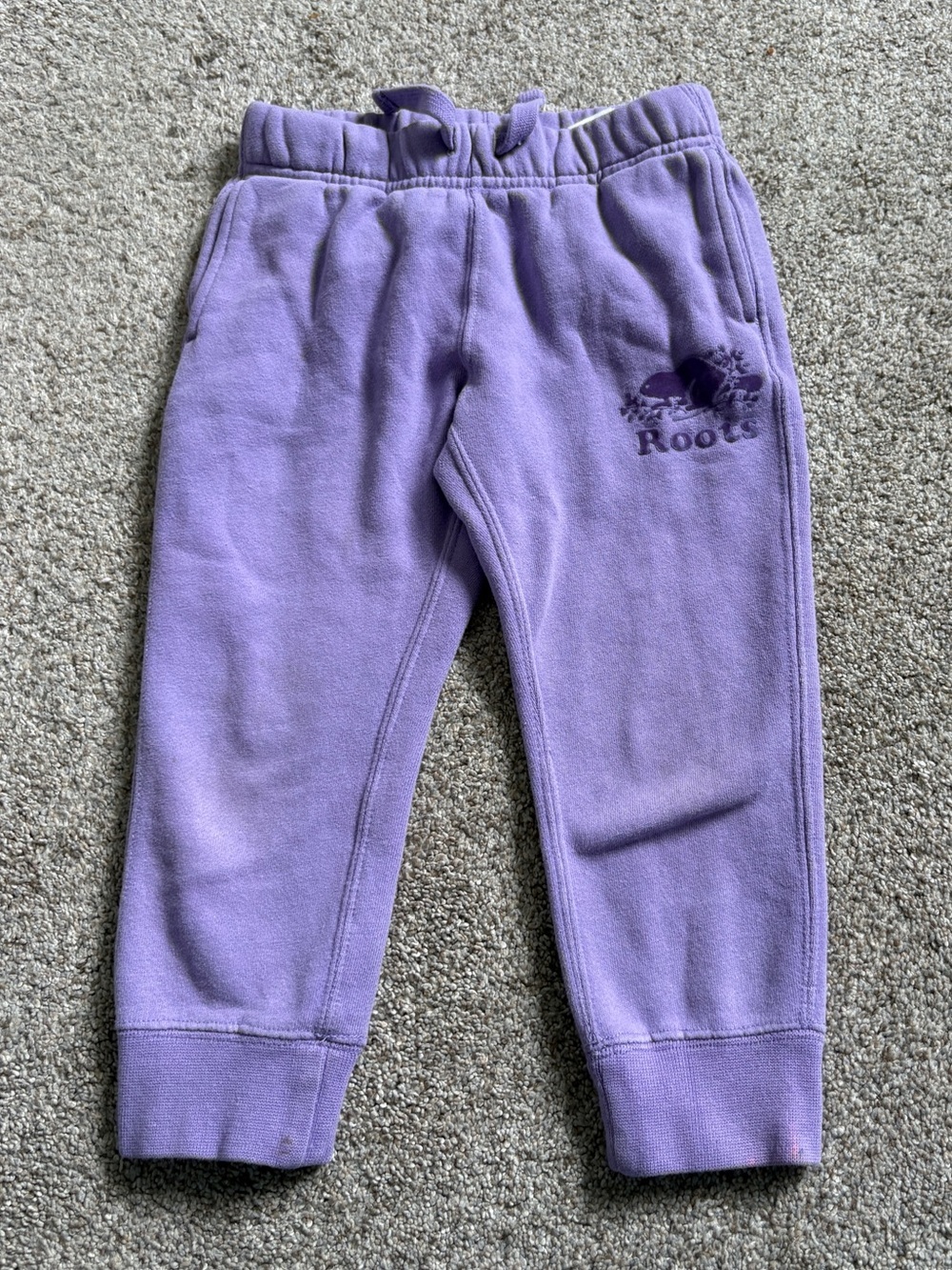 Roots toddler girls sweatpants sz 3T purple joggers